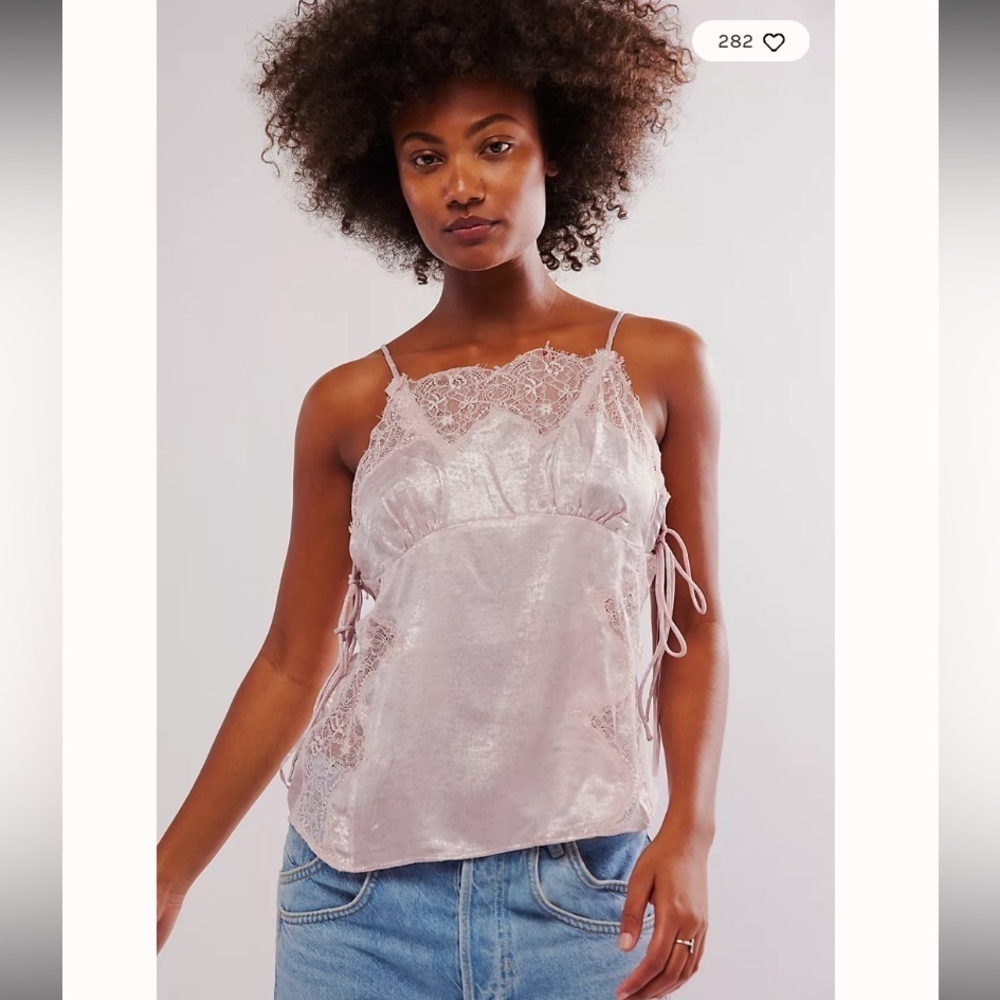 Free people intimately shimmer on cami NWOT